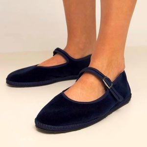 Vibi Venezia Blue Velvet Flats